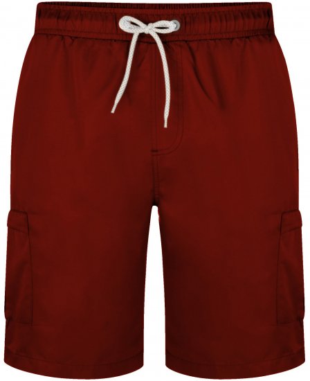 Kam Jeans 334 Cargo Swim Shorts Burgundy - Apatinis trikotažas ir plaukimo apranga - Apatinis trikotažas - 2XL-8XL