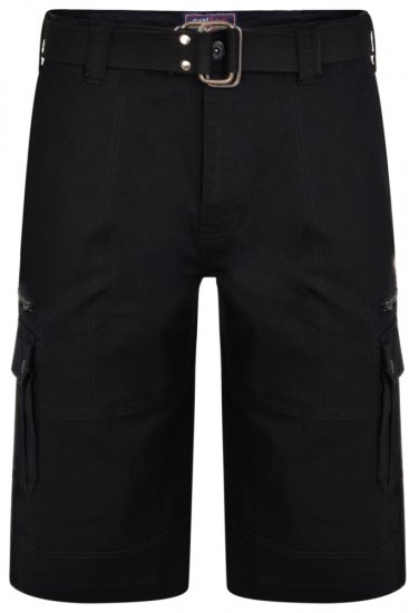 Kam Jeans 343 Cargoshorts Black - Šortai - Šortai - W40-W60