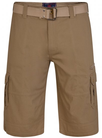 Kam Jeans 343 Cargo Stretch Shorts with Belt Sand - Šortai - Šortai - W40-W60
