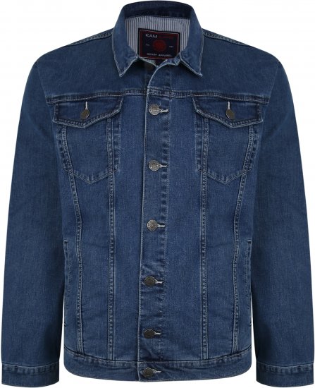 Kam Jeans 405 Western Denim Jacket Stonewash TALL SIZES - VYRIŠKI DRABUŽIAI MT-6XLT - Drabužiai aukštiems vyrams