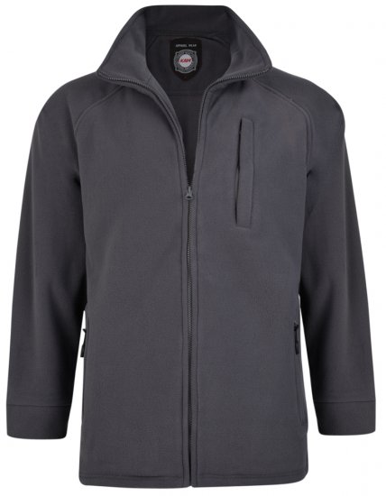 Kam Jeans 437 Fleece Jacket Charcoal - Megztiniai ir džemperiai - Megztiniai ir Džemperiai - 2XL-14XL