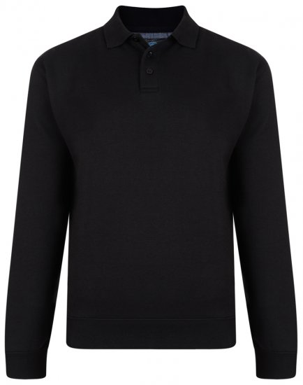 Kam Jeans Džemperis su Apykakle Juodas - Megztiniai ir džemperiai - Megztiniai ir Džemperiai - 2XL-14XL