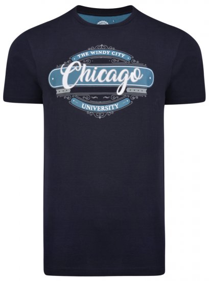 Kam Jeans 5253 T-shirt Navy - Marškinėliai - Marškinėliai - 2XL-14XL