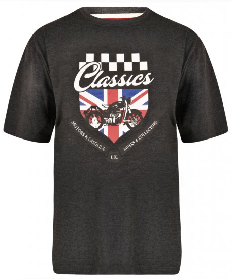 Kam Jeans 5280 T-shirt Charcoal - Marškinėliai - Marškinėliai - 2XL-14XL