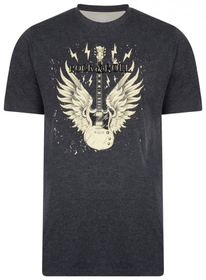 Kam Jeans 5283 T-shirt Charcoal - Marškinėliai - Marškinėliai - 2XL-14XL