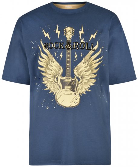 Kam Jeans 5283 T-shirt Navy - Marškinėliai - Marškinėliai - 2XL-14XL