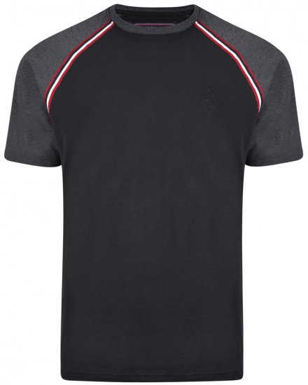 Kam Jeans 5287 T-shirt Black - Marškinėliai - Marškinėliai - 2XL-14XL