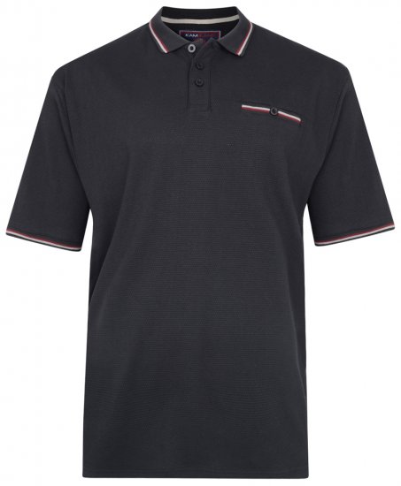 Kam Jeans 5291 Polo Black - Polo marškinėliai - Polo marškinėliai - 2XL-8XL