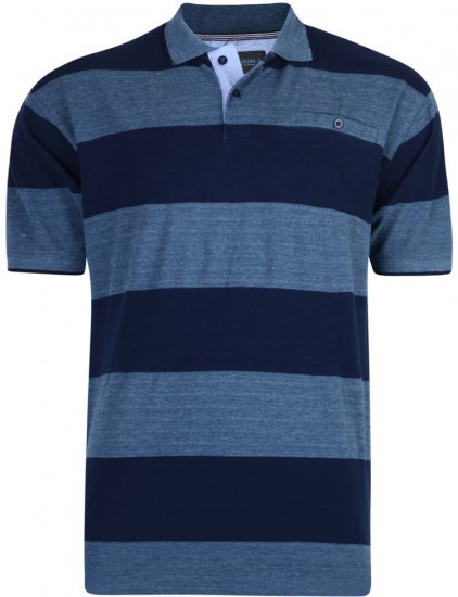 Kam Jeans 5292 Polo Denim Blue - Polo marškinėliai - Polo marškinėliai - 2XL-8XL