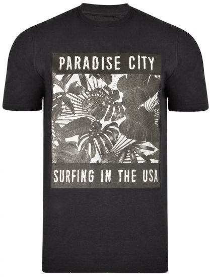 Kam Jeans 5300 T-shirt Black - Marškinėliai - Marškinėliai - 2XL-14XL