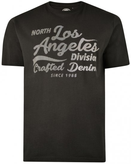 Kam Jeans 5302 T-shirt Black - Marškinėliai - Marškinėliai - 2XL-14XL