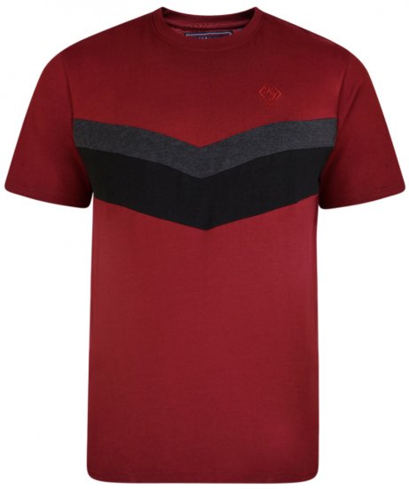 Kam Jeans 5306 T-shirt Burgundy - Marškinėliai - Marškinėliai - 2XL-14XL