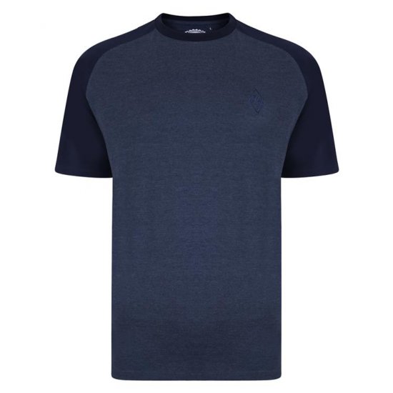 Kam Jeans 5314 Raglan T-Shirt Charcoal/Insignia Twin Pack - Marškinėliai - Marškinėliai - 2XL-14XL