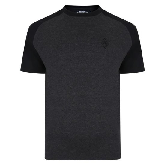 Kam Jeans 5314 Raglan T-Shirt Charcoal/Insignia Twin Pack - Marškinėliai - Marškinėliai - 2XL-14XL