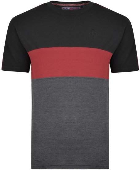 Kam Jeans 5322 T-shirts black - Marškinėliai - Marškinėliai - 2XL-14XL