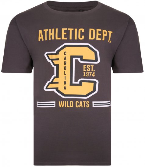 Kam Jeans 5329 Twin pack T-shirt Charcoal/Navy - Marškinėliai - Marškinėliai - 2XL-14XL