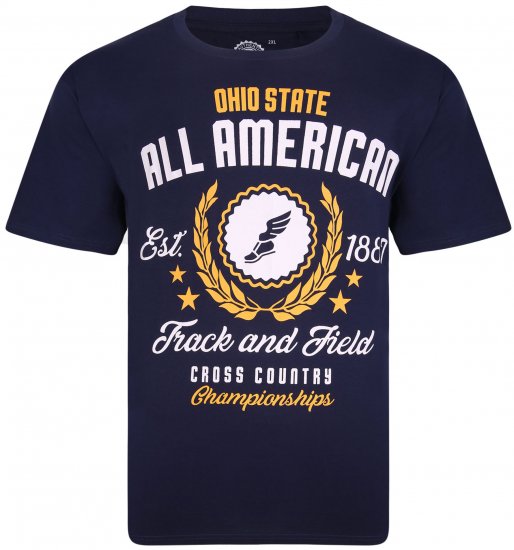 Kam Jeans 5329 Twin pack T-shirt Charcoal/Navy - Marškinėliai - Marškinėliai - 2XL-14XL