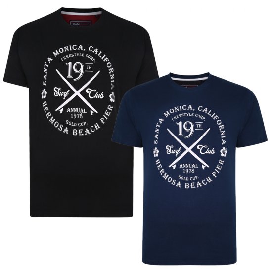 Kam Jeans 5331 Twin pack California Tee - Marškinėliai - Marškinėliai - 2XL-14XL