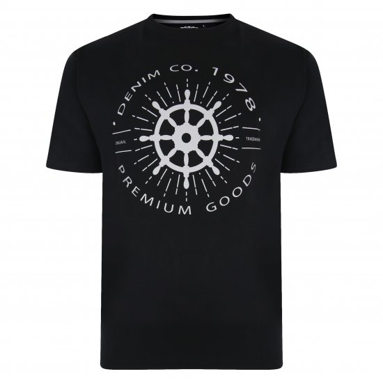 Kam Jeans 5348 T-shirt Vintage/Denim Twin Pack - Marškinėliai - Marškinėliai - 2XL-14XL