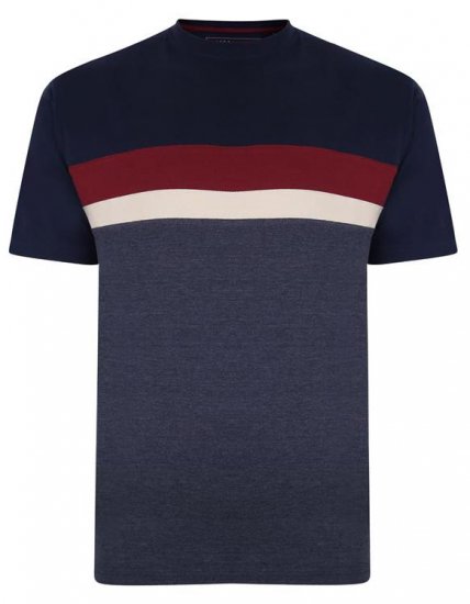 Kam Jeans 5356 Cut&Saw T-shirt Navy - Marškinėliai - Marškinėliai - 2XL-14XL