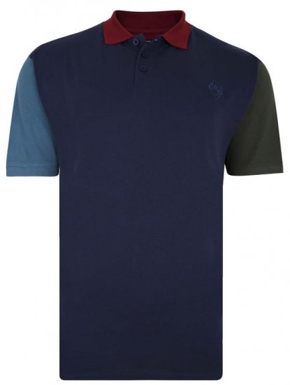 Kam Jeans 5437 Block Panel Pique Polo - Polo marškinėliai - Polo marškinėliai - 2XL-8XL