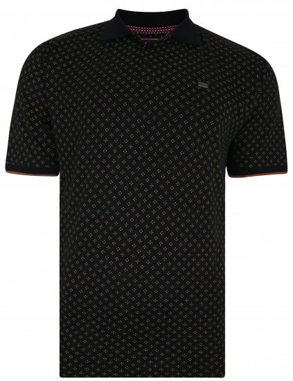 Kam Jeans 5440 Dobby Print Polo - Polo marškinėliai - Polo marškinėliai - 2XL-8XL