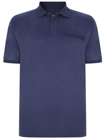 Kam Jeans 5450 Peach Finish Polo Navy - Polo marškinėliai - Polo marškinėliai - 2XL-8XL