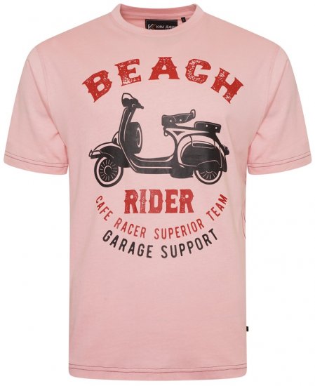 Kam Jeans 5701 Beach Rider Tee Pink - Marškinėliai - Marškinėliai - 2XL-14XL