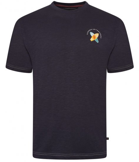 Kam Jeans 5709 Summer Adventure Print Tee Indigo - Marškinėliai - Marškinėliai - 2XL-14XL