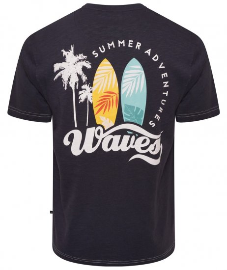Kam Jeans 5709 Summer Adventure Print Tee Indigo - Marškinėliai - Marškinėliai - 2XL-14XL