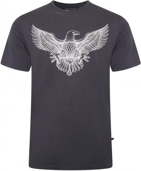 Kam Jeans 5758 Eagle Print T-Shirt Indigo - Marškinėliai - Marškinėliai - 2XL-14XL