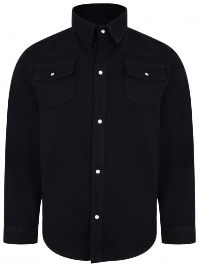 Kam Jeans 602 Denim shirt Black - Marškiniai - Marškiniai - 2XL-8XL