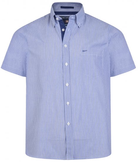 Kam Jeans 6164 Short Sleeve Shirt Navy - Marškiniai - Marškiniai - 2XL-8XL