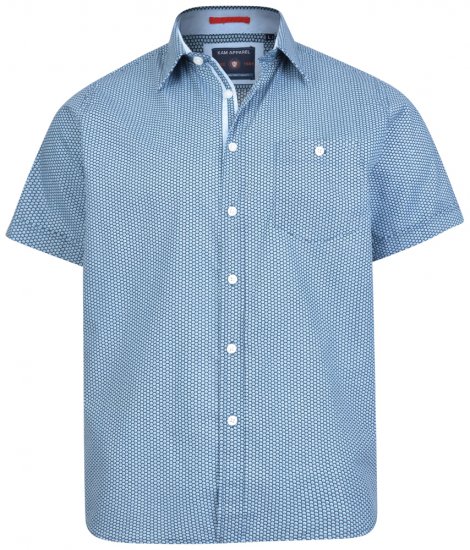 Kam Jeans 6167 Short Sleeve Shirt Teal - Marškiniai - Marškiniai - 2XL-8XL