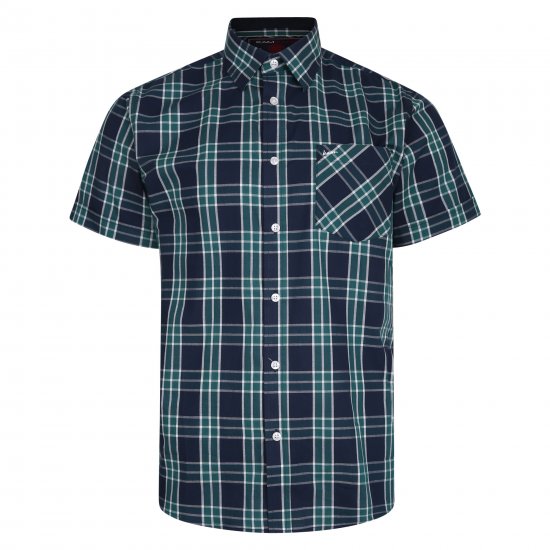 Kam Jeans 6202 Casual Check Shirt Navy - Marškiniai - Marškiniai - 2XL-8XL