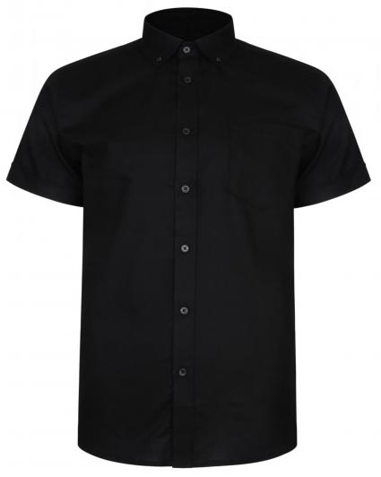 Kam Jeans 6204 Self Pattern Weave Shirt Black - Marškiniai - Marškiniai - 2XL-8XL