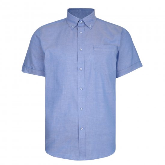 Kam Jeans 6205 Fresh Summer Shirt Blue - Marškiniai - Marškiniai - 2XL-8XL