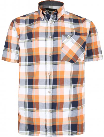 Kam Jeans 6216 Large Check Shirt Rust - Marškiniai - Marškiniai - 2XL-8XL