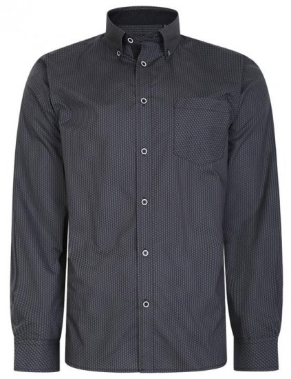 Kam Jeans 6226 LS Casual Shirt Charcoal - Marškiniai - Marškiniai - 2XL-8XL