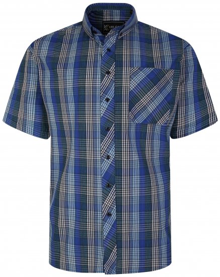 Kam Jeans 6250 Short sleeve Shirt Blue - Marškiniai - Marškiniai - 2XL-8XL
