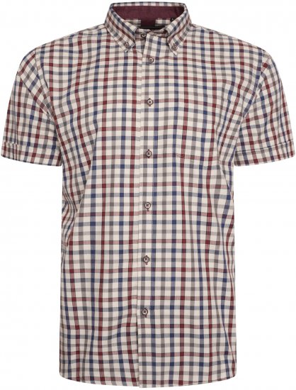 Kam Jeans 6282 Casual SS Check Shirt Multi-Colored - Marškiniai - Marškiniai - 2XL-8XL