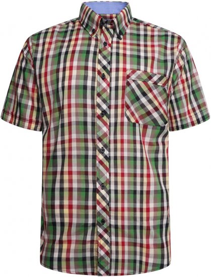 Kam Jeans 6310 Casual Check Short Sleeve Shirt Multi-Colored - Marškiniai - Marškiniai - 2XL-8XL
