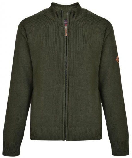 Kam Jeans 68 Casual Zip Thru Knitted Jumper Khaki - Megztiniai ir džemperiai - Megztiniai ir Džemperiai - 2XL-14XL