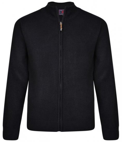 Kam Jeans 68 Casual Zip Thru Knitted Jumper Navy - Megztiniai ir džemperiai - Megztiniai ir Džemperiai - 2XL-14XL