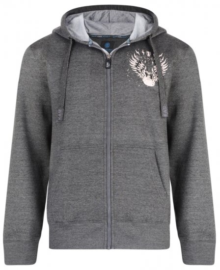 Kam Jeans 7003 Hoodie Charcoal - Megztiniai ir džemperiai - Megztiniai ir Džemperiai - 2XL-14XL