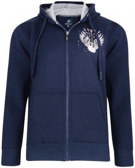 Kam Jeans 7003 Hoodie Navy - Megztiniai ir džemperiai - Megztiniai ir Džemperiai - 2XL-14XL