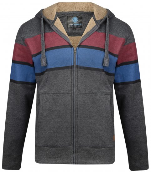 Kam Jeans 7007 Sherpa Lined Hoodie Charcoal - Megztiniai ir džemperiai - Megztiniai ir Džemperiai - 2XL-14XL