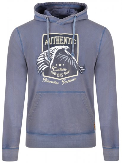 Kam Jeans 7010 Hoodie Insignia Blue - Megztiniai ir džemperiai - Megztiniai ir Džemperiai - 2XL-14XL