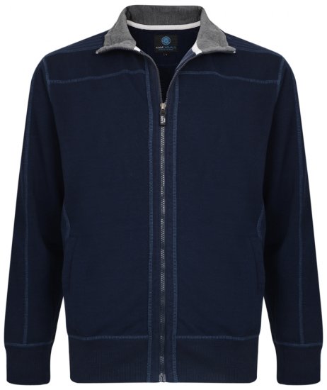 Kam Jeans 7011 Full Zip Sweat Navy - Megztiniai ir džemperiai - Megztiniai ir Džemperiai - 2XL-14XL