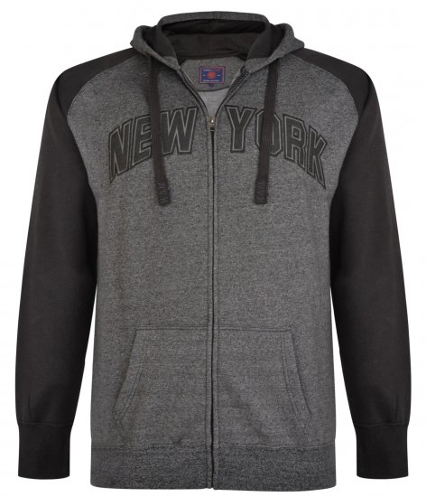 Kam Jeans Zip Thru Hoody Black - Megztiniai ir džemperiai - Megztiniai ir Džemperiai - 2XL-14XL